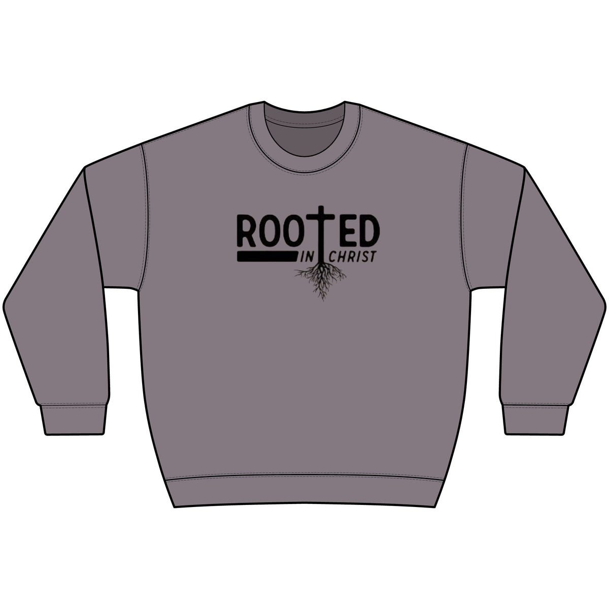 Rooted in Christ Sweatshirt — Christian Crewneck Faith Pullover