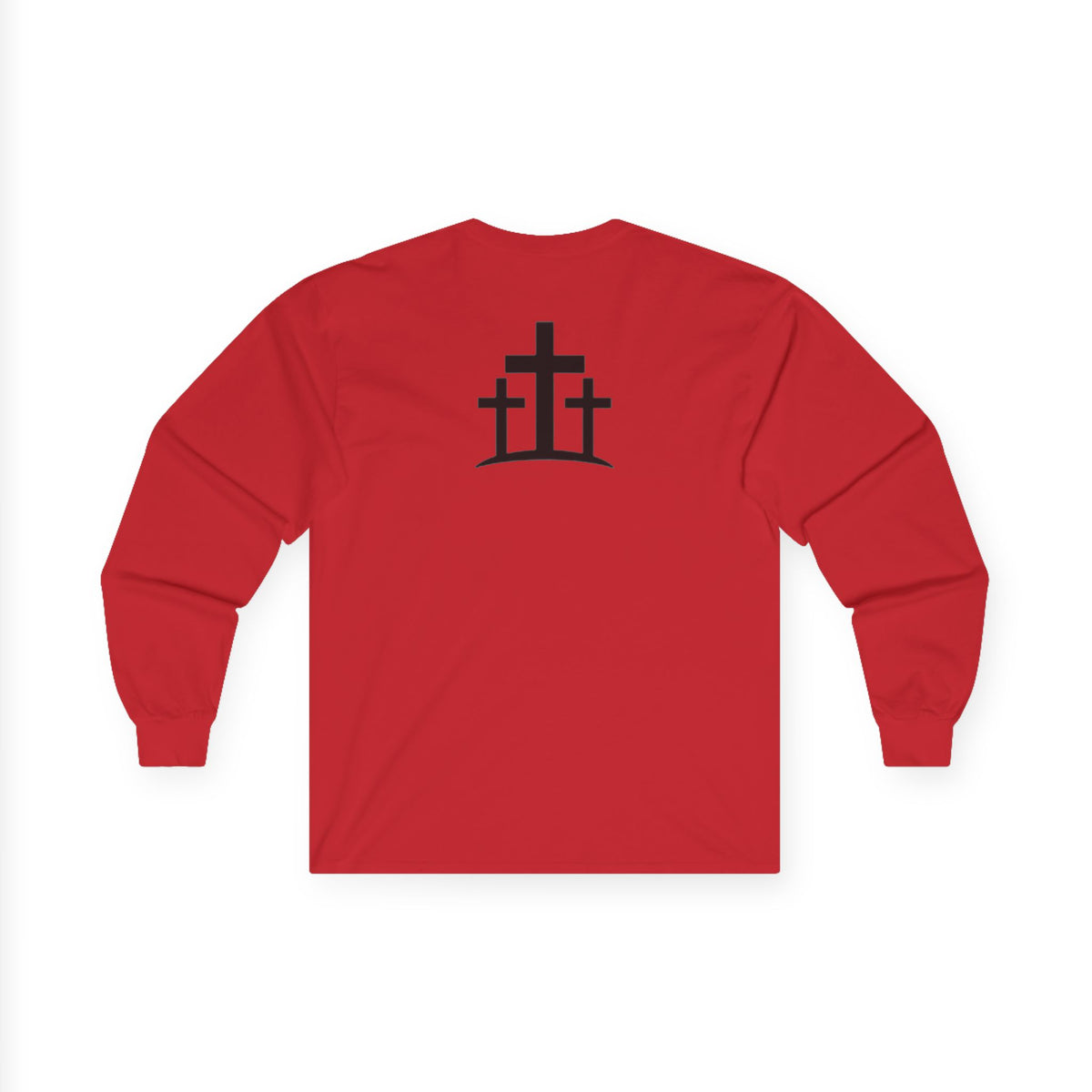 Christian Faith Long Sleeve Tee — “G>V” Front & Triple Cross Back