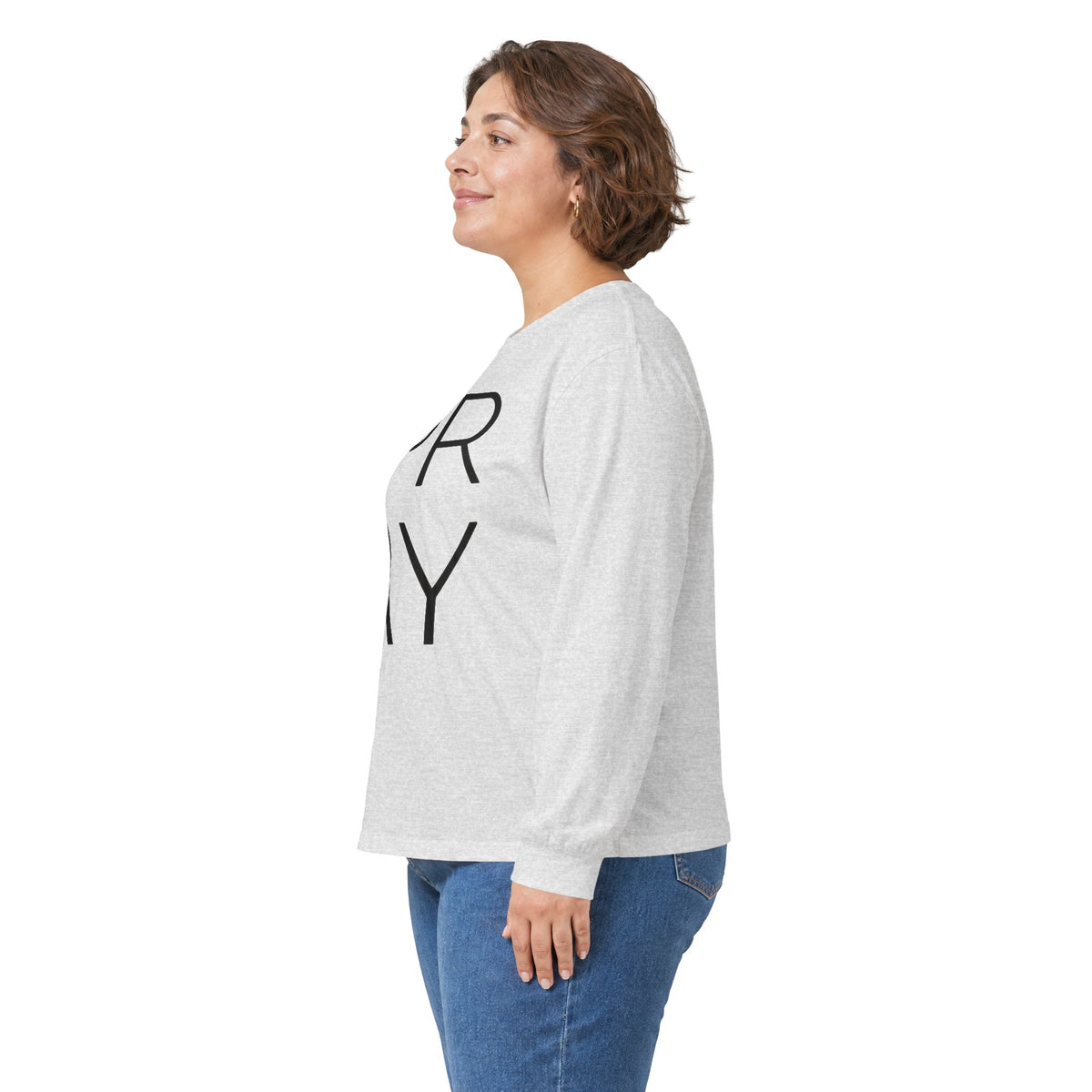 Pray Long Sleeve Tee — Minimal Christian Faith Shirt with Crosses (Back)