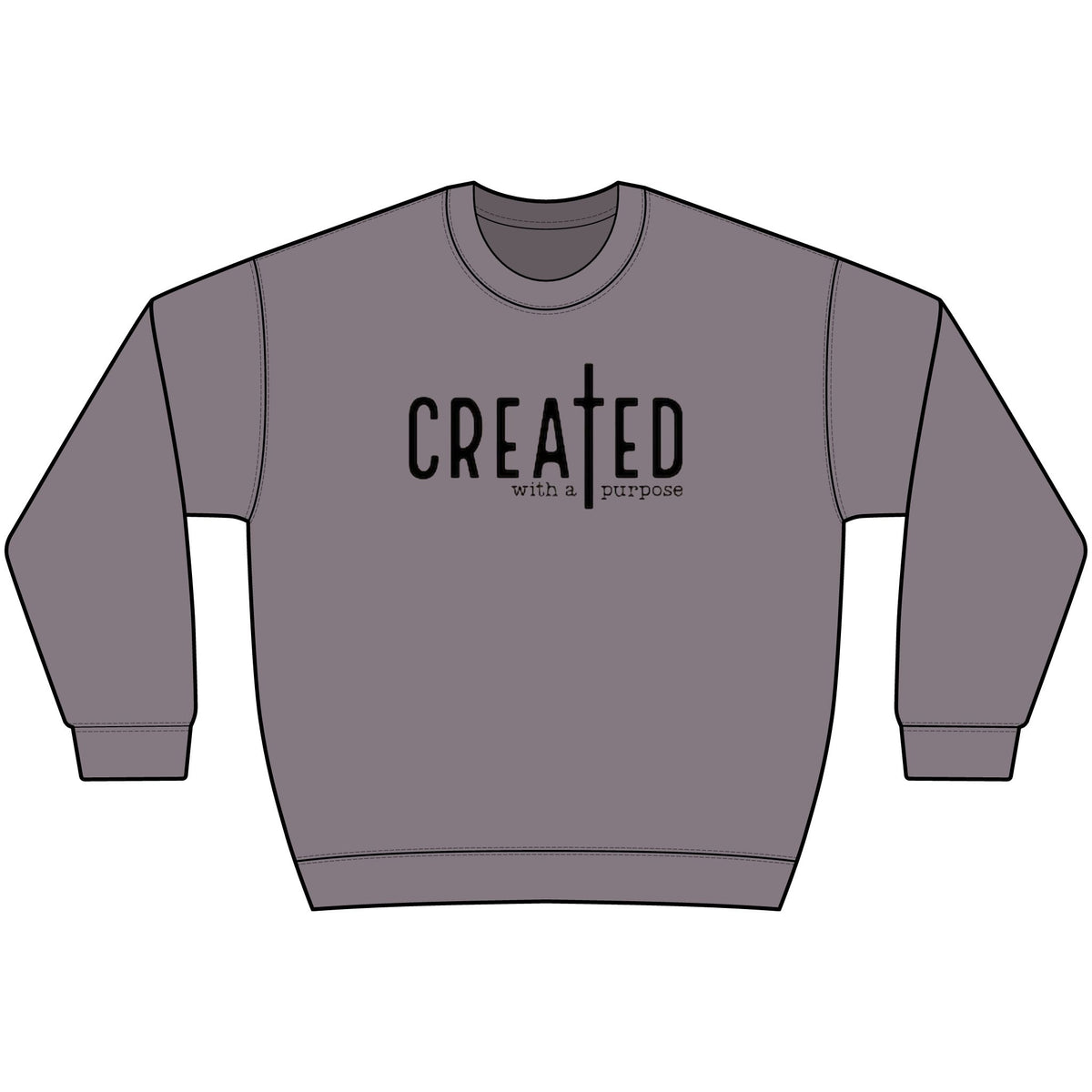 Created With a Purpose Inspirational Crewneck Sweatshirt