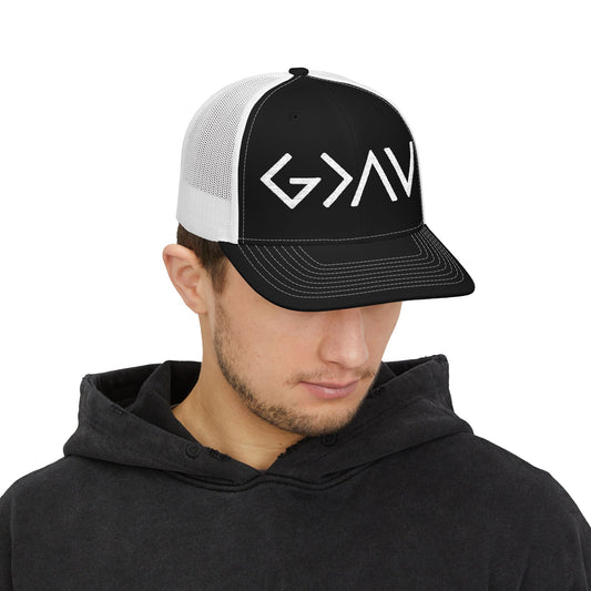 God Is Greater Than The Highs And Lows Snapback Trucker Cap