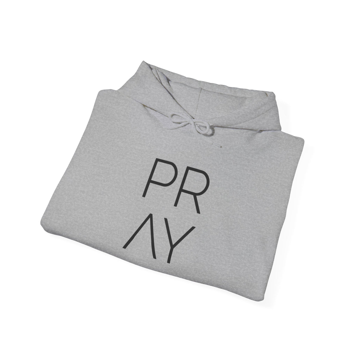 Prayer Minimalist Hoodie — PRAY Vertical Text Spiritual Sweatshirt