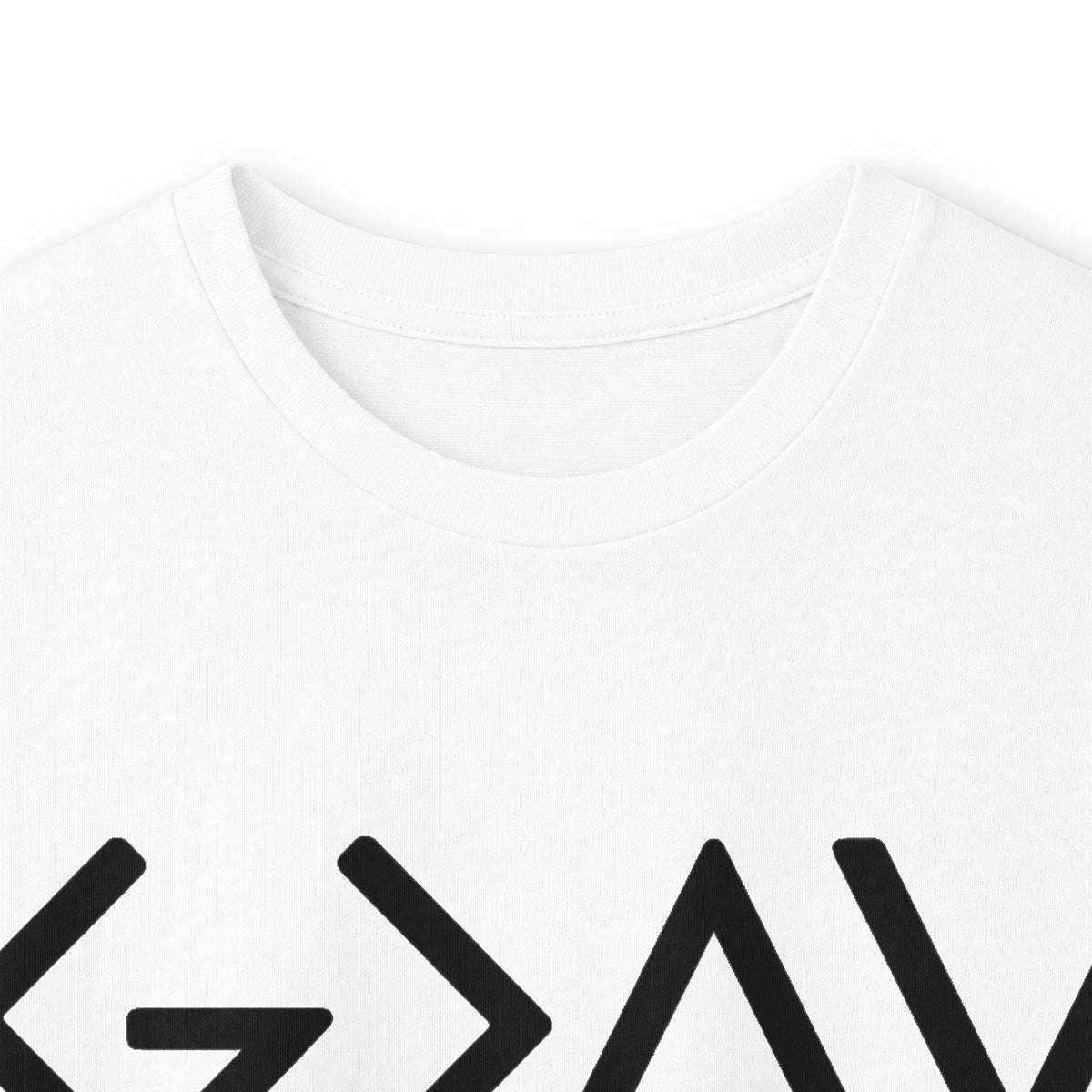 Christian Faith Long Sleeve Tee — “G>V” Front & Triple Cross Back
