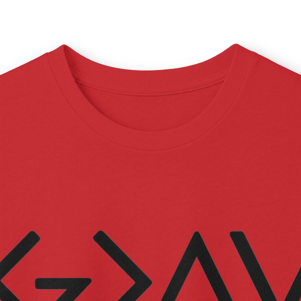 Christian Faith Long Sleeve Tee — “G>V” Front & Triple Cross Back