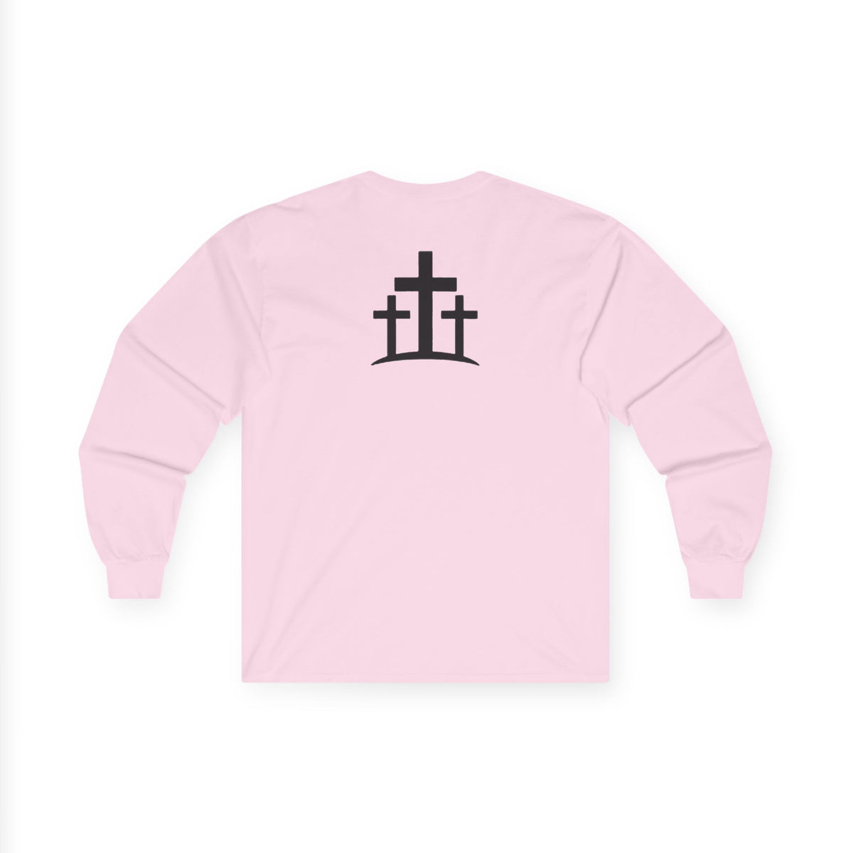 Christian Faith Long Sleeve Tee — “G>V” Front & Triple Cross Back