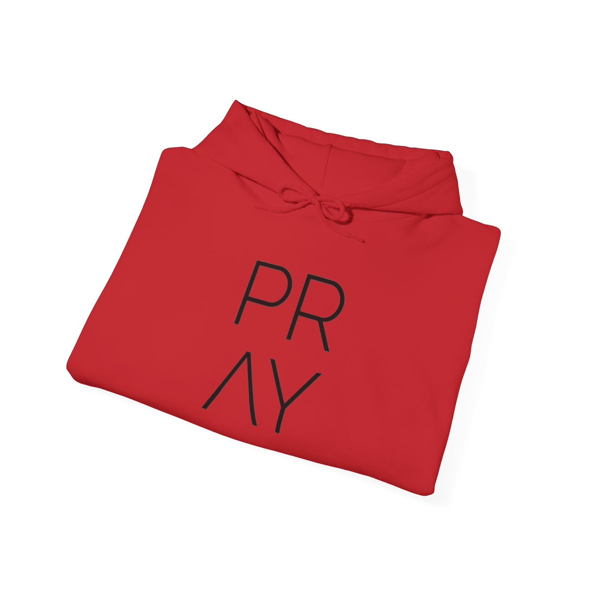 Prayer Minimalist Hoodie — PRAY Vertical Text Spiritual Sweatshirt