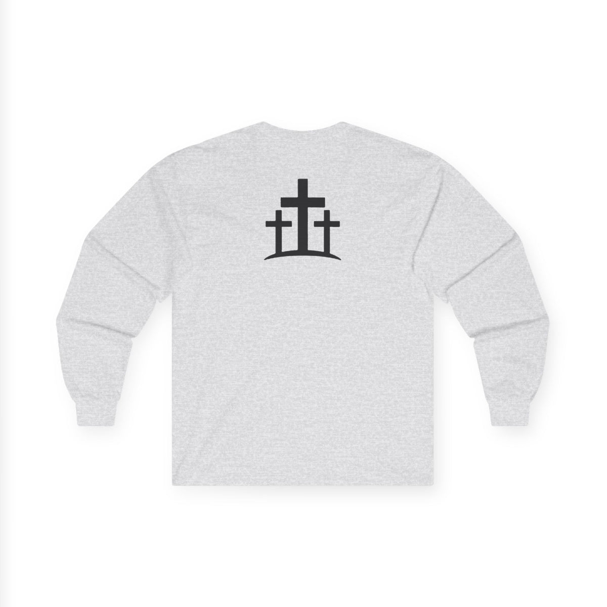 Christian Faith Long Sleeve Tee — “G>V” Front & Triple Cross Back