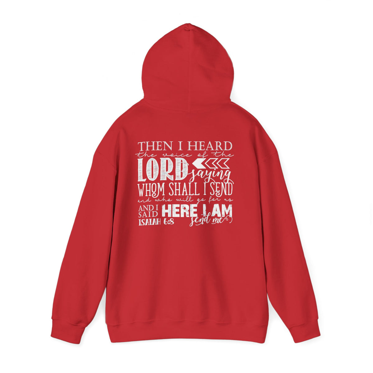 Send Me Hoodie — Isaiah 6:8 Christian Faith Pullover