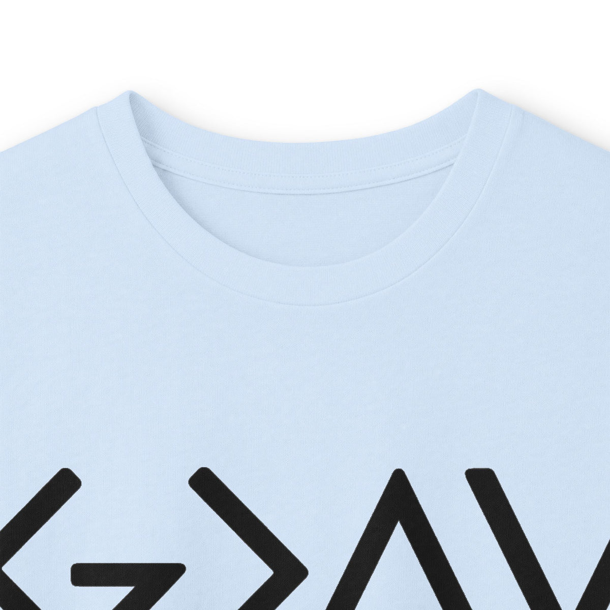 Christian Faith Long Sleeve Tee — “G>V” Front & Triple Cross Back