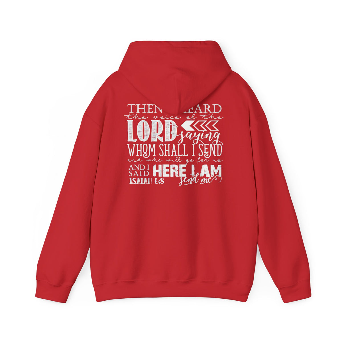 Send Me Hoodie — Isaiah 6:8 Christian Faith Pullover